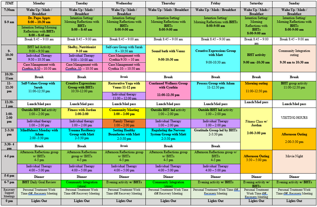 Autumn Hills schedule