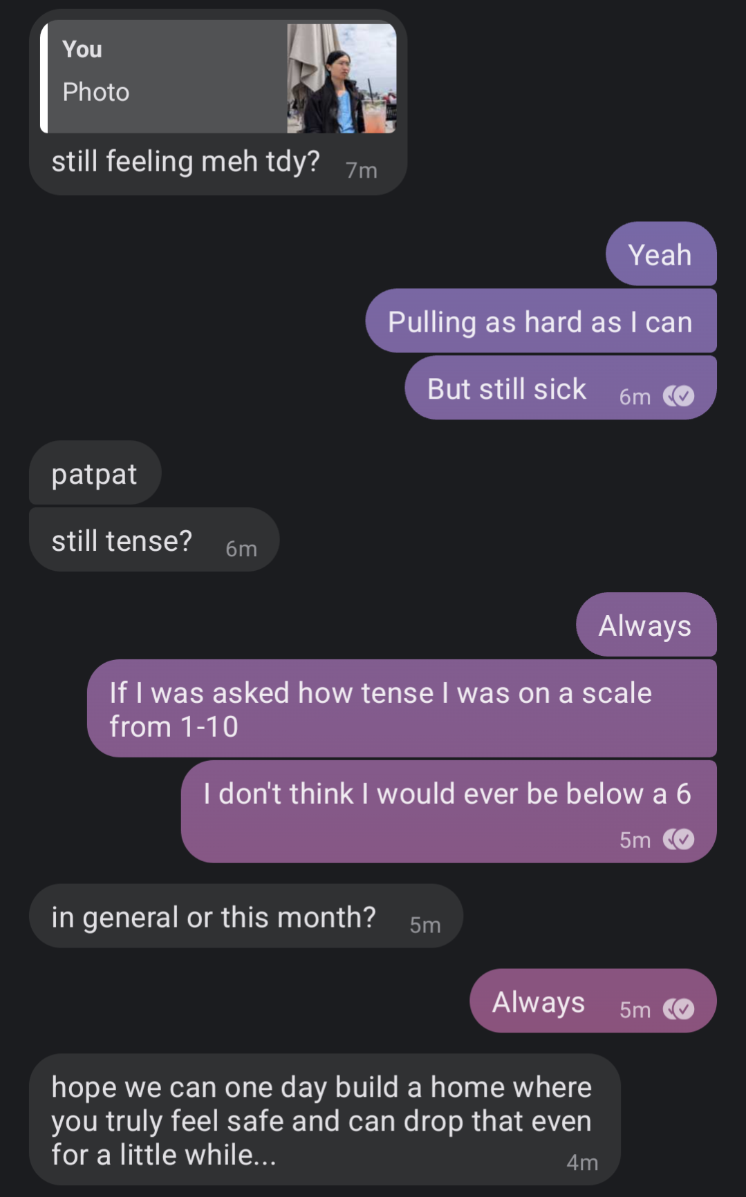 A signal message